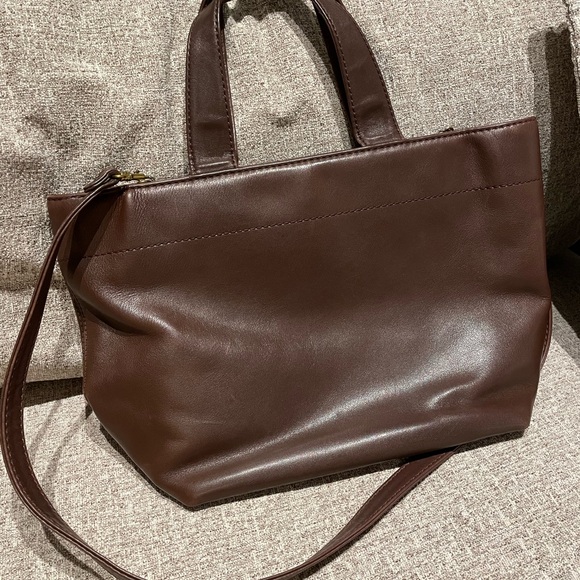 Vintage authentic Chanel lambskin brown tote - Picture 3 of 7